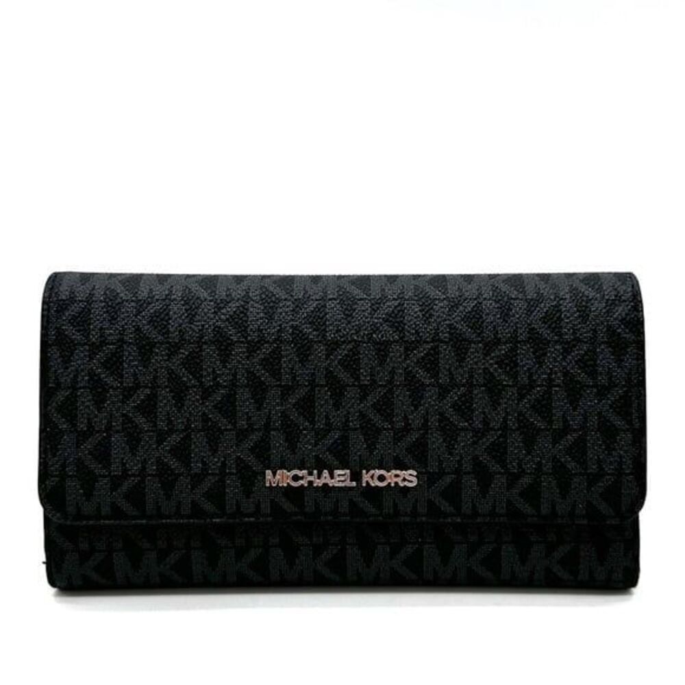 Michael Kors Large Trifold Wallet Black